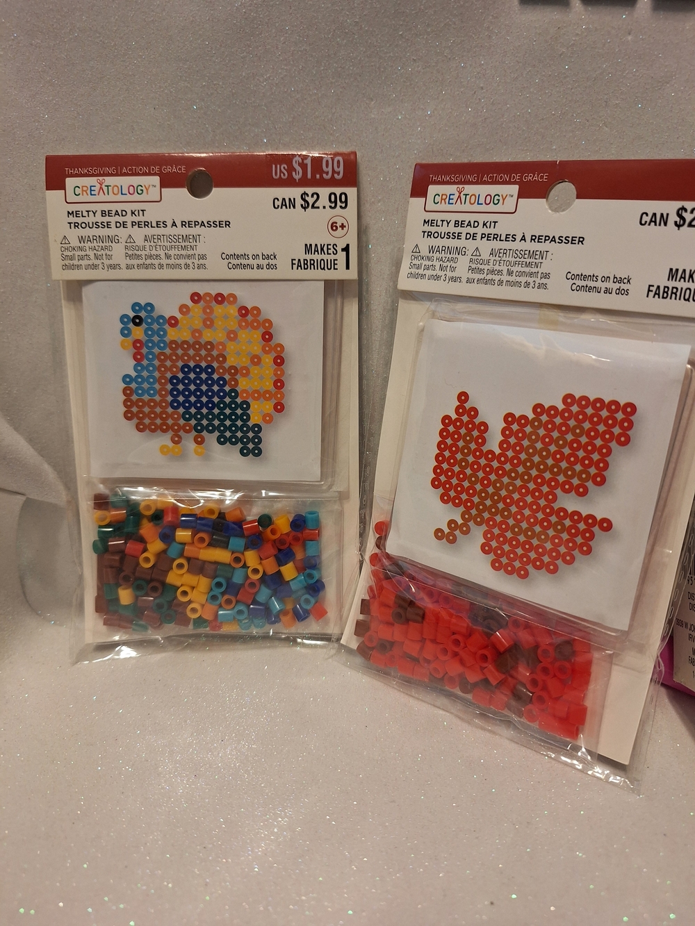 Perler Style Bead Craft Kit Mini Multicolor & Red Anew Set